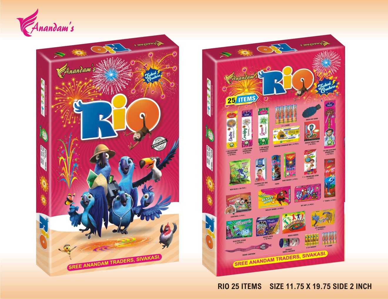 inba Crackers RIO 25 items Gift Pack